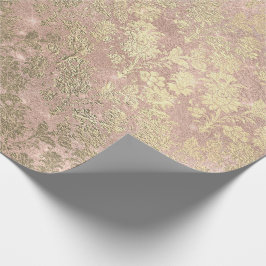  Rosa ros Blommigt Guld Powder Cottage Luxury Presentpapper