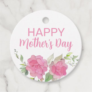 Rosa ros Blommigt Lycklig Mors dag Gåvor Etiketter