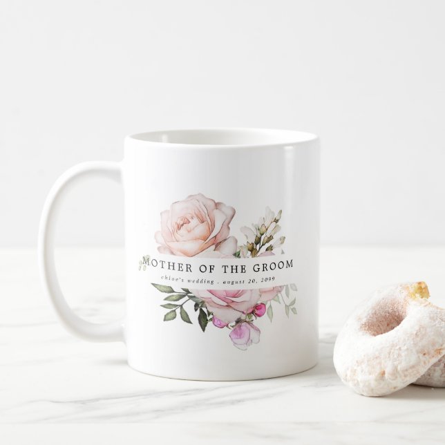 Rosa ros Blommigt Mor i Groom Kaffemugg (Med munk)