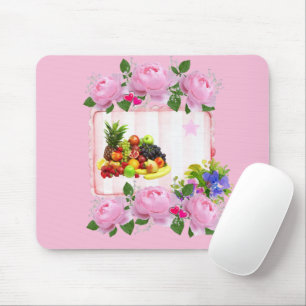 Rosa ros Blommigt Mouse Pad! Muspets Musmatta