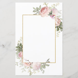 Rosa ros Blommigt Pappra Lakan