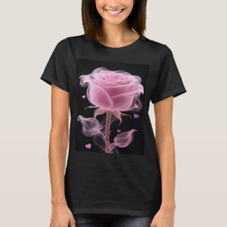Rosa ros Blommigt T-Shirt for Girls