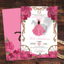 Rosa ros Blommigt Western Charra Quinceañera