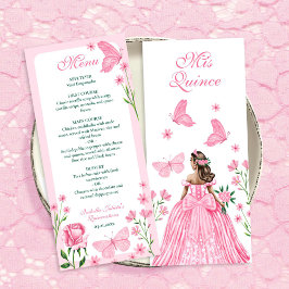 Rosa ros, Blommigtar och fjärilar Quinceañera