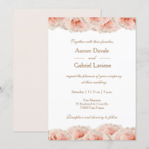 Rosa ros Blommigten Guld Vita Elegant bröllop