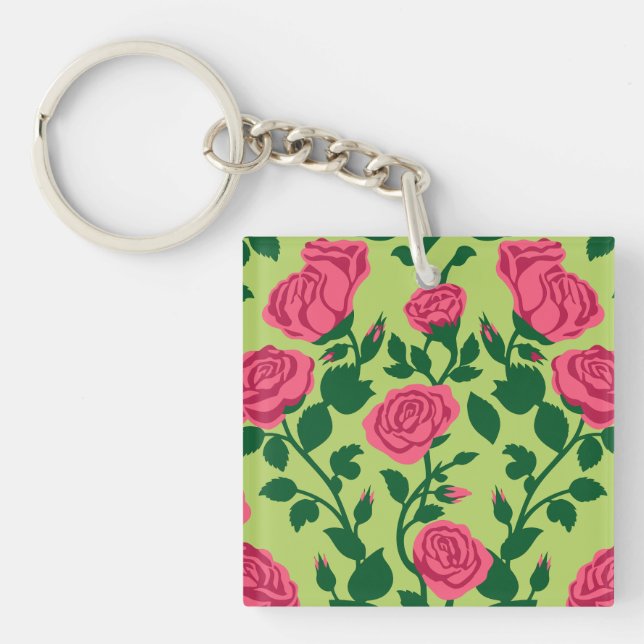 Rosa ros blomster mönster (Framsidan)