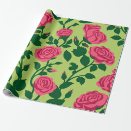 Rosa ros blomster mönster presentpapper