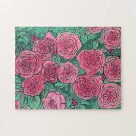 Rosa ros Blooming Flowers Ro Garden Blommigt Art Pussel