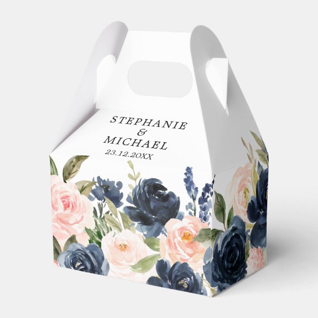  Rosa ros Boho Bröllop Presentaskar (Baksidan Sidan)