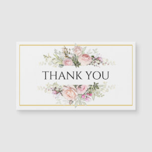 Rosa ros Bouquet med Elegant Script Tack