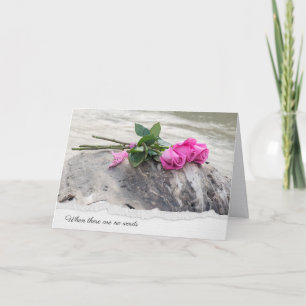 Rosa ros Bouquet om drivträssympati Kort