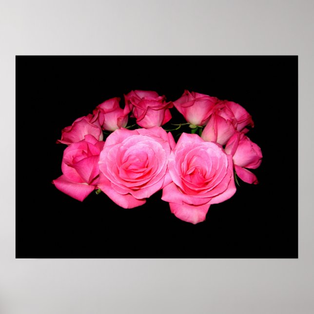 Rosa ros Bouquet Poster (Framsidan)