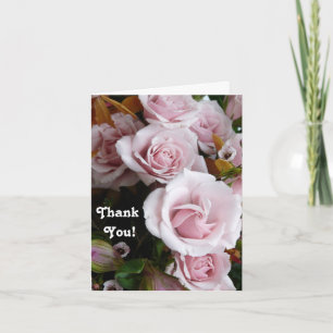 Rosa ros Bouquet-Tack! Tack Kort