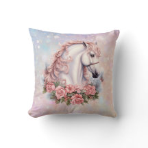 Rosa ros Bouquet White Horse Fantasy Kids