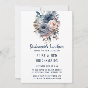 Rosa ros Bridesmaids Luncheon Inbjudningar