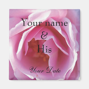 rosa ros Bröllop Magnet