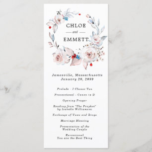  Rosa ros Bröllop Program