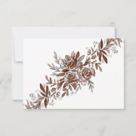 Rosa ros bröllop svar med val av måltid