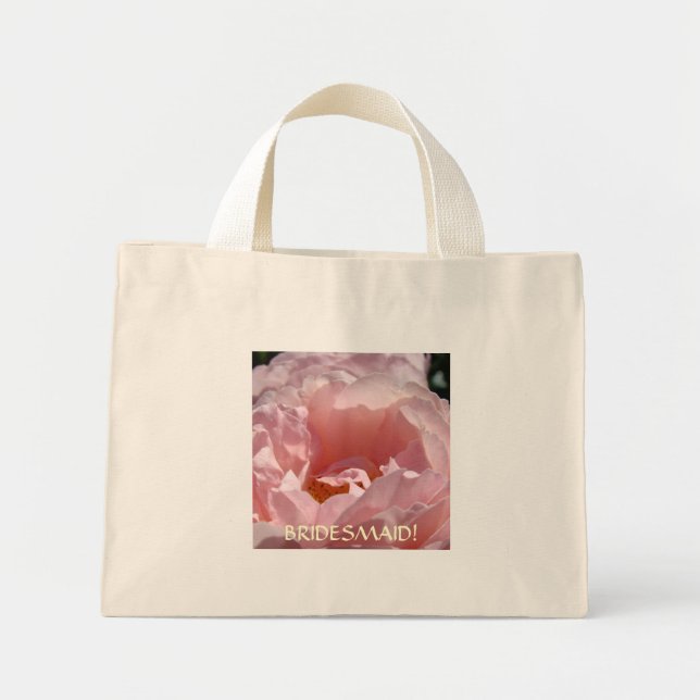 Rosa ros Brudtjänstpresent Väska Rosor Pastell (Framsidan)