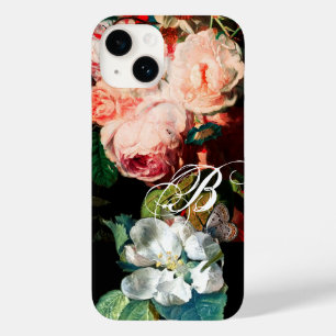 ROSA ROS,BUTTERFLY,VITLÖNARE BLOMMIGT MONOGRAM