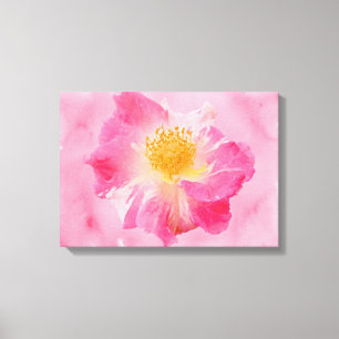 Rosa ros canvastryck