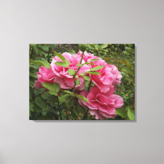 Rosa ros canvastryck