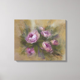Rosa ros canvastryck