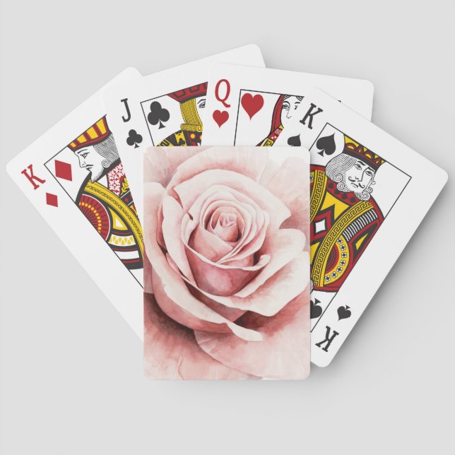 Rosa ros casinokort (Baksidan)
