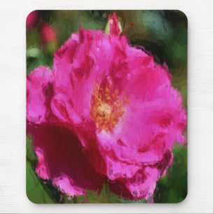Rosa ros Chalk Teckning Flower Art Musmatta
