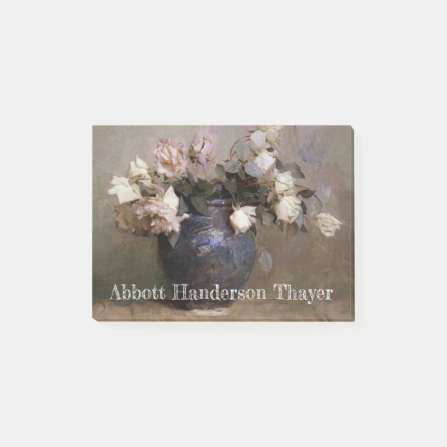 Rosa ros Classic Painting Abbott Handerson Post-it Block (Framsida)