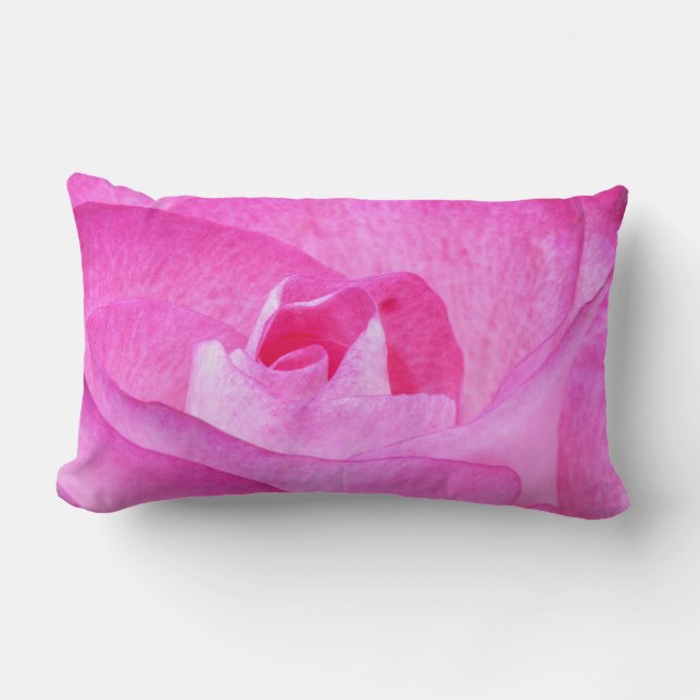 Rosa ros Cotton Pillow Lumbarkudde (Framsida)
