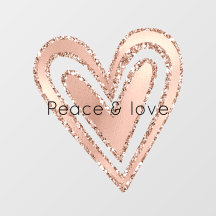 rosa ros Cream Glitter Glitz Heart