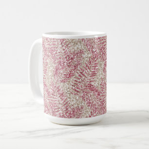 rosa ros Cream Glitter Glitz Tropical Löv     Kaffemugg