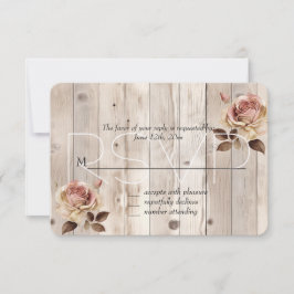Rosa ros Cream White Wood Bröllop OSA