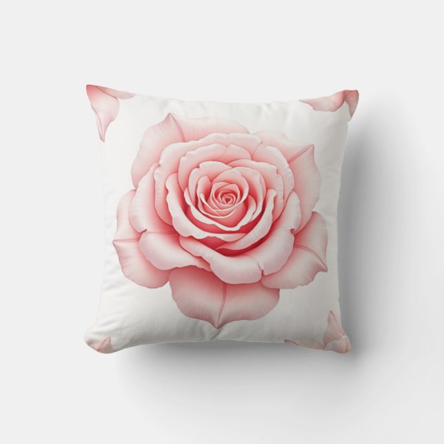 Rosa ros Cushion Pillow Kudde (Framsida)