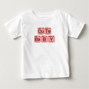 Rosa ros Cute Baby Periodic Bord Inslag T Shirt