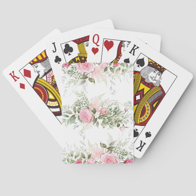 Rosa ros-cykelkort casinokort (Baksidan)