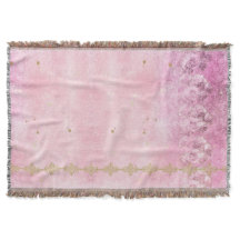 Rosa ros Damask Grunge - Blanket