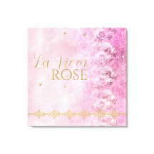 Rosa ros Damask Grunge - Wrapped Canvas