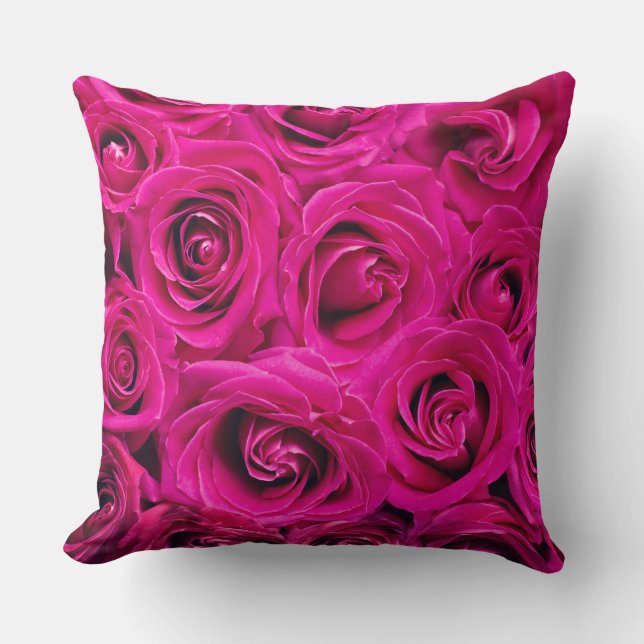 Rosa ros Dekorativ kudde (Framsida)