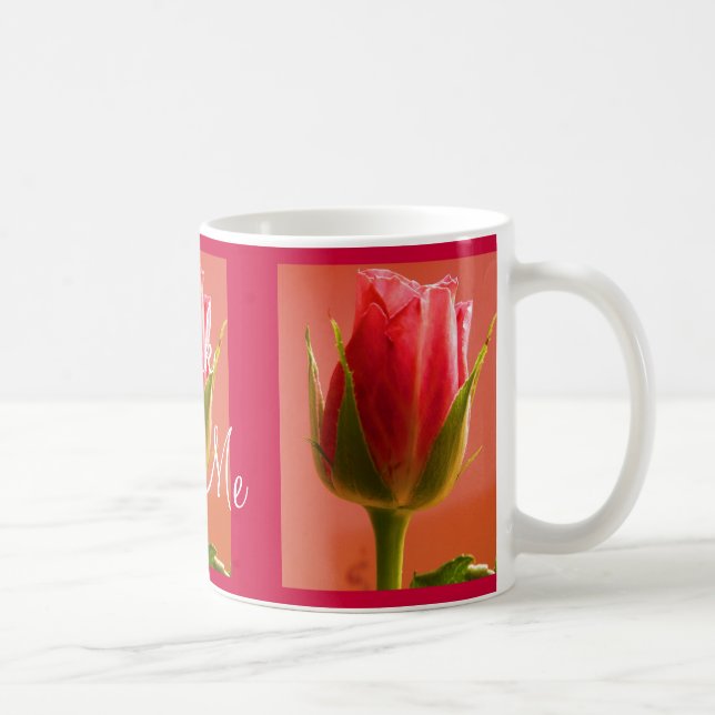 Rosa ros Delight I Mugg - Anpassade (Höger)