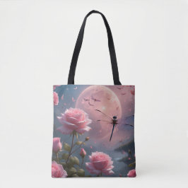 Rosa ros & Dragonfly Tygkasse