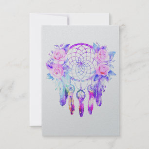 Rosa ros Dreamcatcher Blommigt Dreams Meddelande
