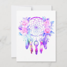 Rosa ros Dreamcatcher Blommigt Dreams OSA Kort