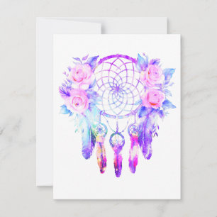 Rosa ros Dreamcatcher Blommigt Dreams OSA Kort