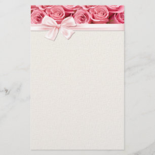 Rosa ros Elegance 2 Brevpapper