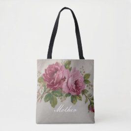 Rosa ros Elegance Tote Tygkasse