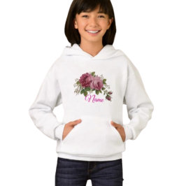 Rosa Ros Elegans Hoodie T Shirt
