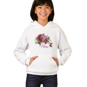 Rosa Ros Elegans Hoodie T Shirt