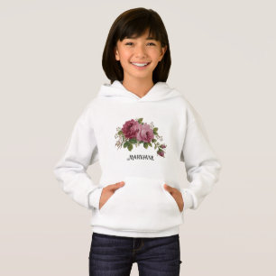 Rosa Ros Elegans Hoodie T Shirt